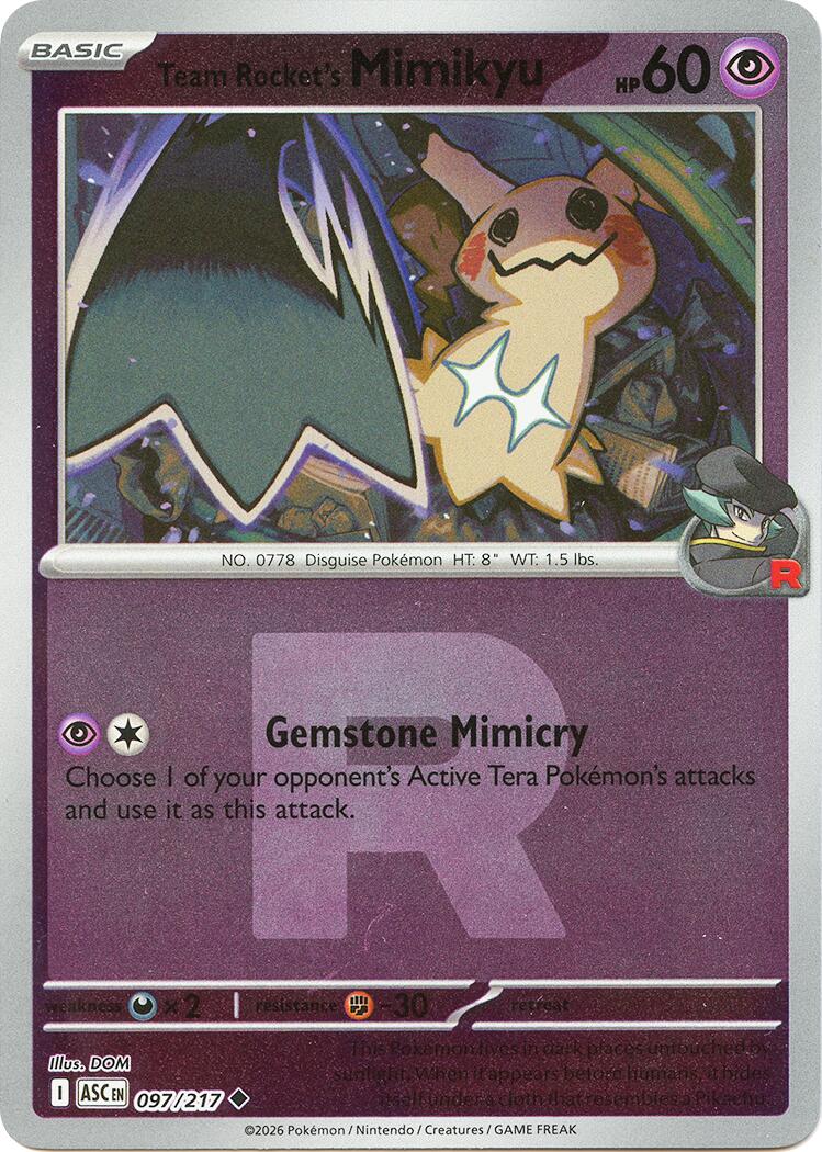 Team Rocket's Mimikyu (097/217) (Team Rocket) [Mega Evolution: Ascended Heroes] | I Want That Stuff Brandon
