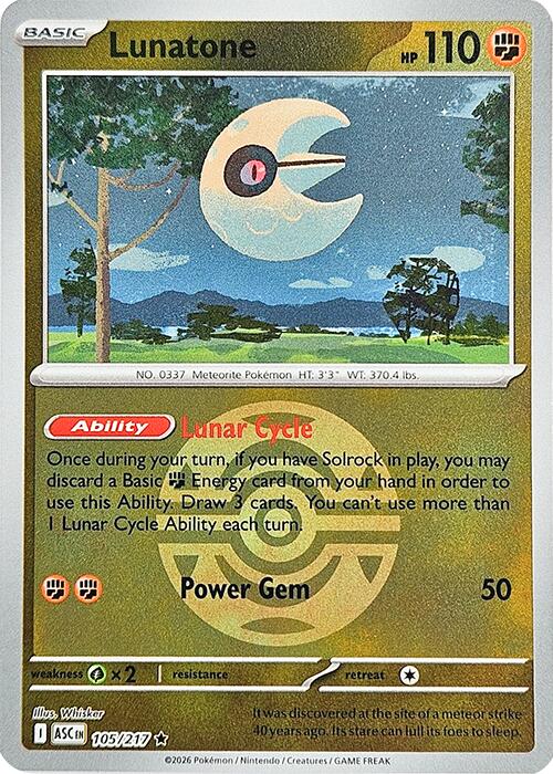 Lunatone (105/217) (Dusk Ball) [Mega Evolution: Ascended Heroes] | I Want That Stuff Brandon