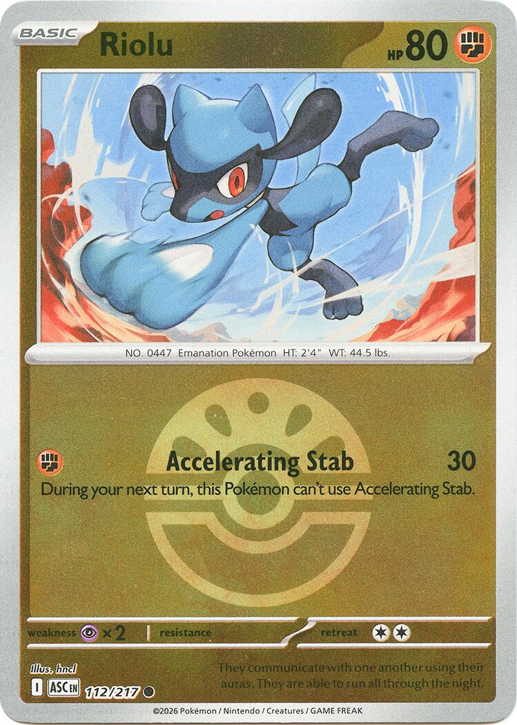 Riolu (112/217) (Friend Ball) [Mega Evolution: Ascended Heroes] | I Want That Stuff Brandon