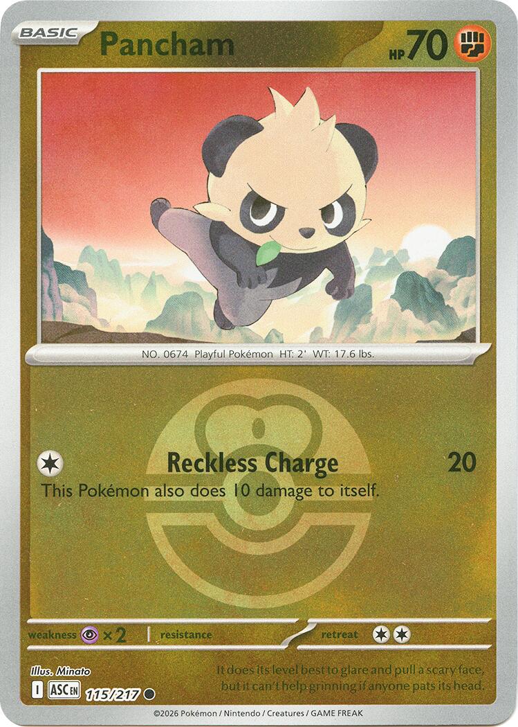 Pancham (115/217) (Love Ball) [Mega Evolution: Ascended Heroes] | I Want That Stuff Brandon