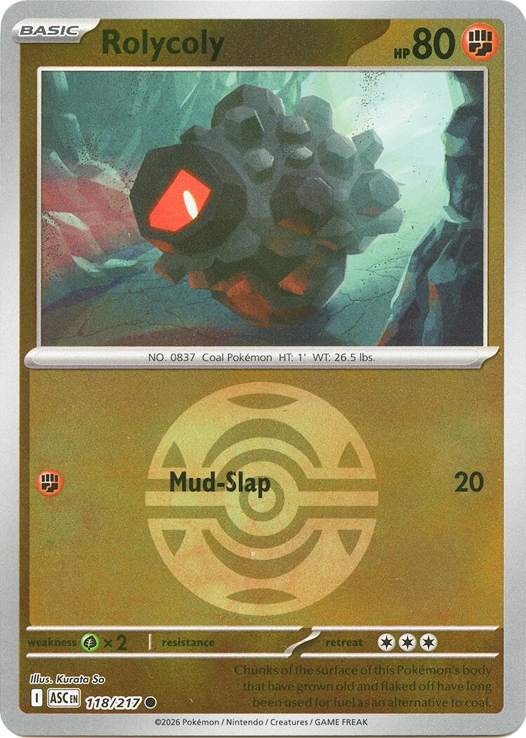 Rolycoly (118/217) (Dusk Ball) [Mega Evolution: Ascended Heroes] | I Want That Stuff Brandon