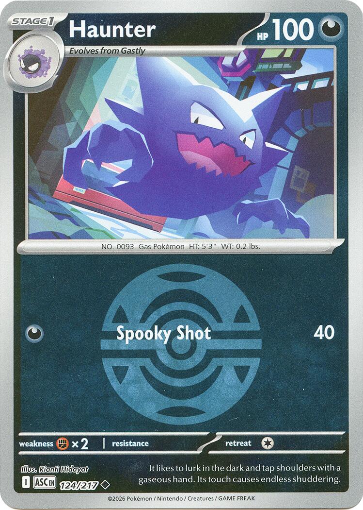 Haunter (124/217) (Dusk Ball) [Mega Evolution: Ascended Heroes] | I Want That Stuff Brandon