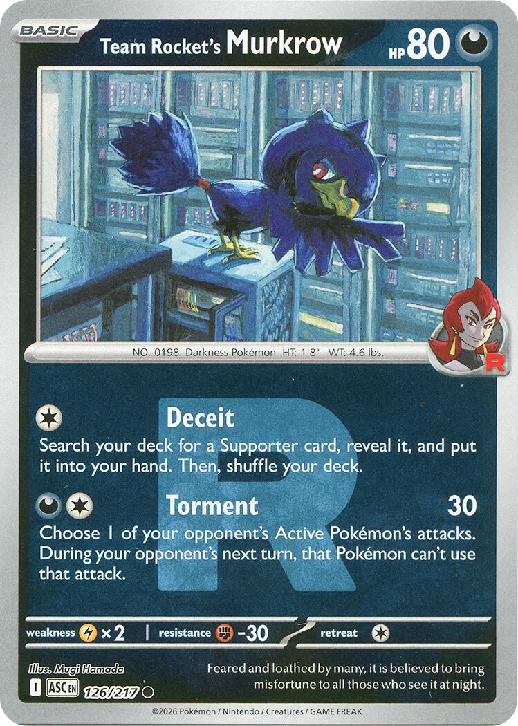 Team Rocket's Murkrow (126/217) (Team Rocket) [Mega Evolution: Ascended Heroes] | I Want That Stuff Brandon