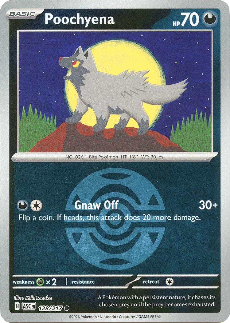 Poochyena (128/217) (Dusk Ball) [Mega Evolution: Ascended Heroes] | I Want That Stuff Brandon