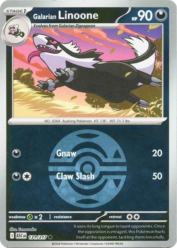Galarian Linoone (131/217) (Dusk Ball) [Mega Evolution: Ascended Heroes] | I Want That Stuff Brandon