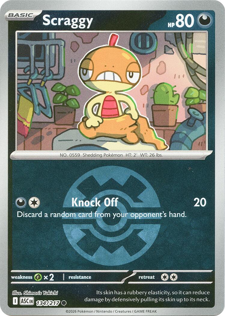 Scraggy (134/217) (Quick Ball) [Mega Evolution: Ascended Heroes] | I Want That Stuff Brandon