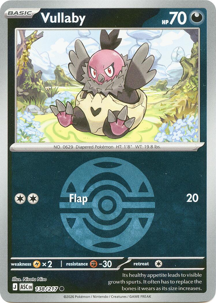 Vullaby (138/217) (Dusk Ball) [Mega Evolution: Ascended Heroes] | I Want That Stuff Brandon