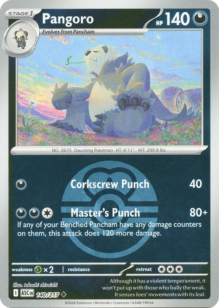 Pangoro (140/217) (Love Ball) [Mega Evolution: Ascended Heroes] | I Want That Stuff Brandon
