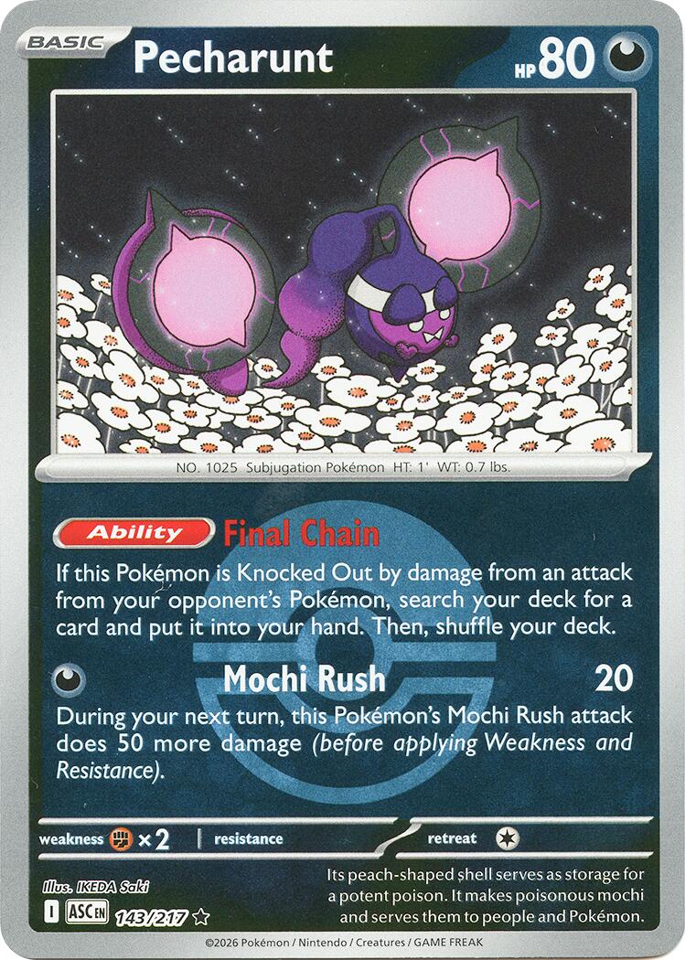 Pecharunt (143/217) (Poke Ball) [Mega Evolution: Ascended Heroes] | I Want That Stuff Brandon