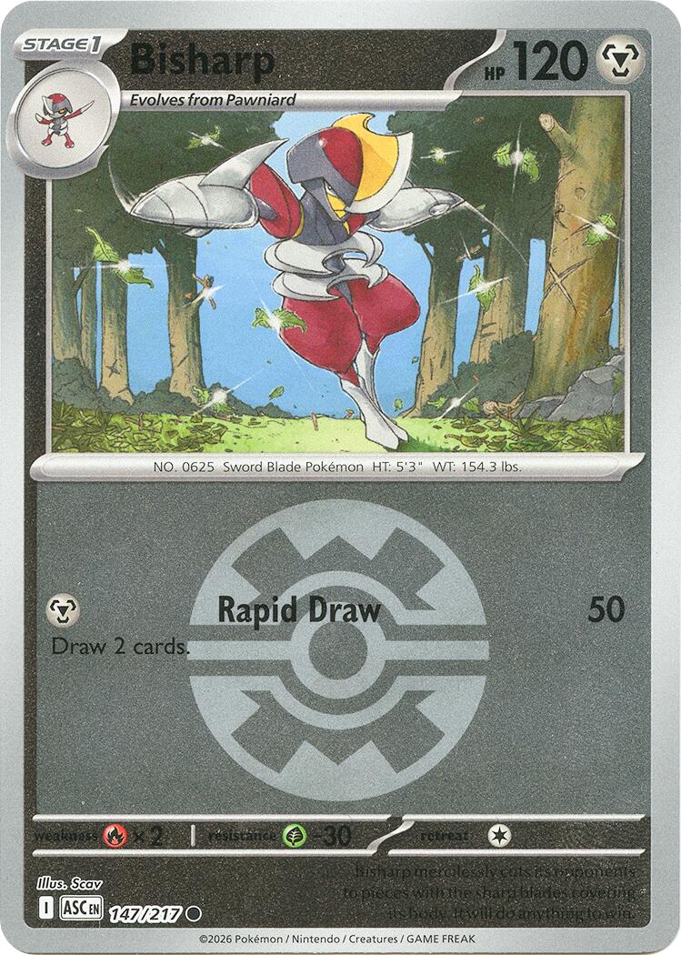 Bisharp (147/217) (Quick Ball) [Mega Evolution: Ascended Heroes] | I Want That Stuff Brandon