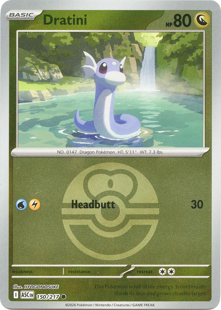 Dratini (150/217) (Love Ball) [Mega Evolution: Ascended Heroes] | I Want That Stuff Brandon
