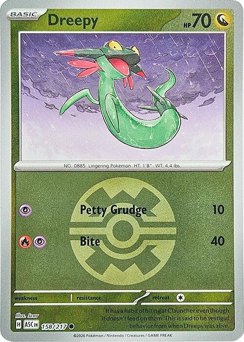 Dreepy (158/217) (Quick Ball) [Mega Evolution: Ascended Heroes] | I Want That Stuff Brandon