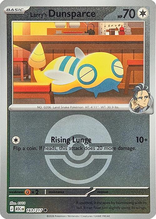 Larry's Dunsparce (163/217) (Poke Ball) [Mega Evolution: Ascended Heroes] | I Want That Stuff Brandon