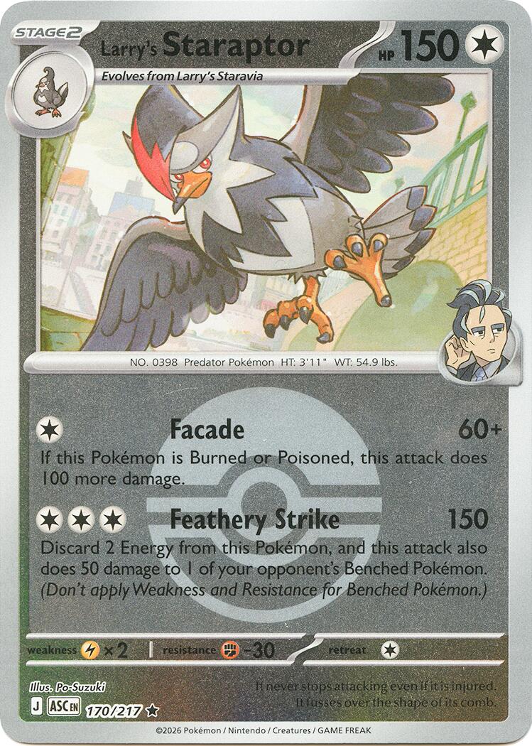 Larry's Staraptor (170/217) (Poke Ball) [Mega Evolution: Ascended Heroes] | I Want That Stuff Brandon