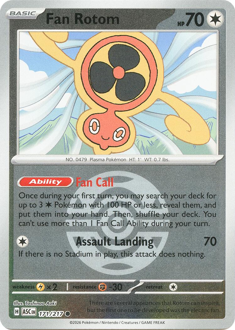 Fan Rotom (171/217) (Dusk Ball) [Mega Evolution: Ascended Heroes] | I Want That Stuff Brandon