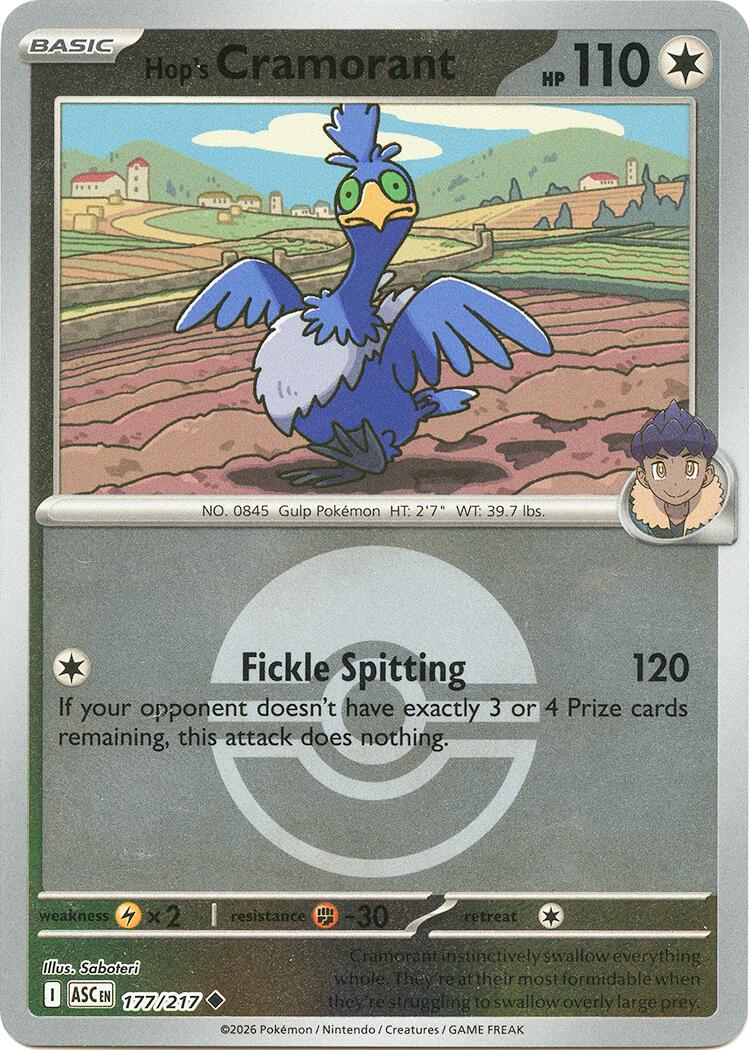 Hop's Cramorant (177/217) (Poke Ball) [Mega Evolution: Ascended Heroes] | I Want That Stuff Brandon