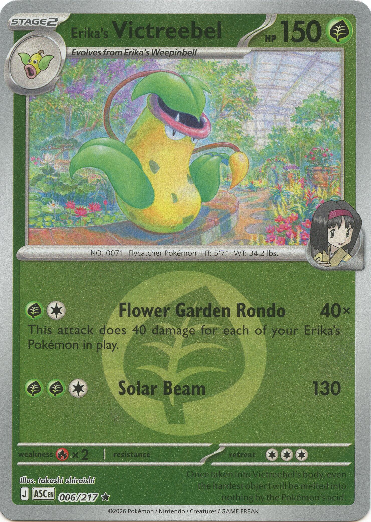 Erika's Victreebel (006/217) (Energy Symbol Pattern) [Mega Evolution: Ascended Heroes] | I Want That Stuff Brandon