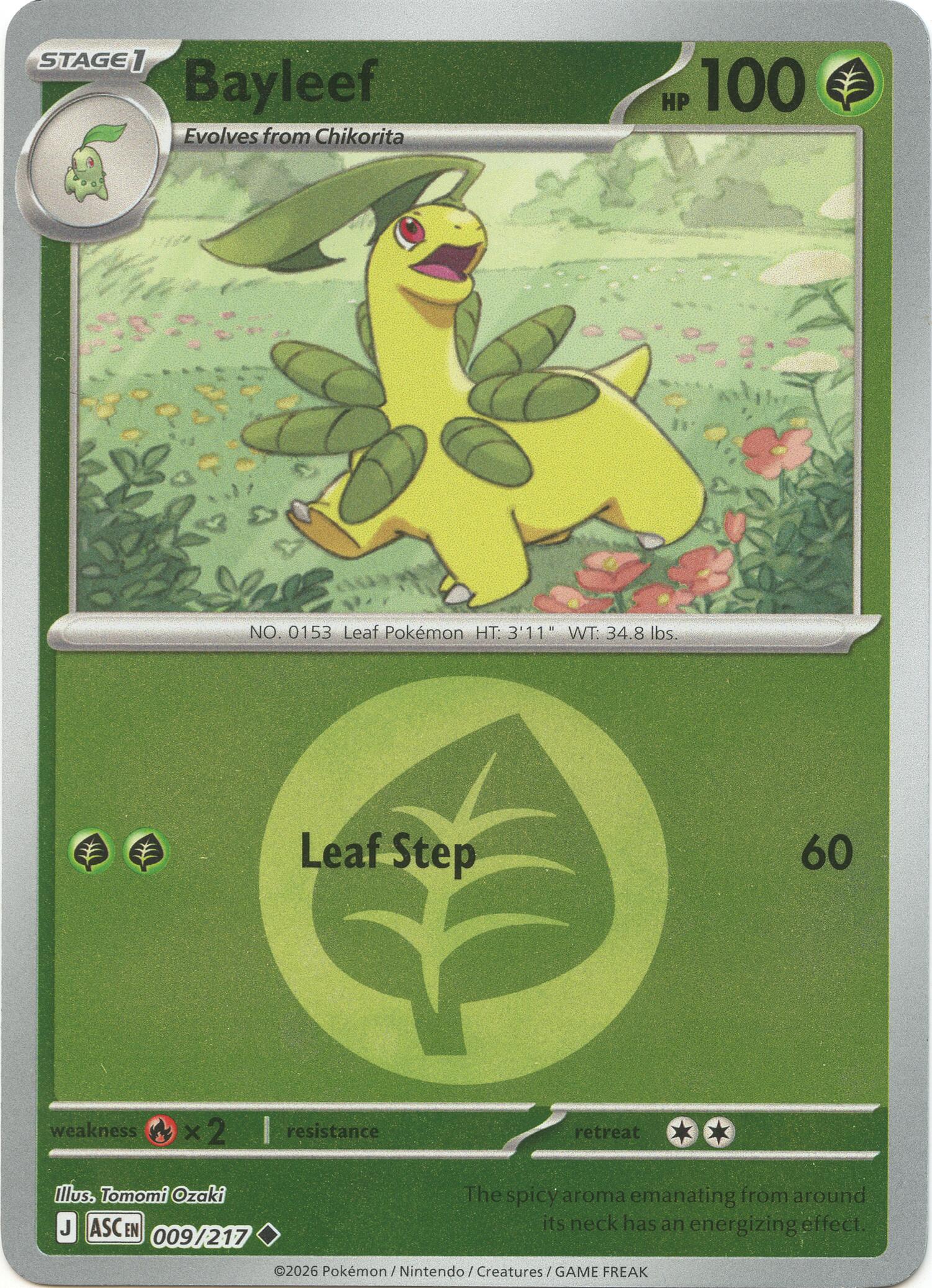 Bayleef (009/217) (Energy Symbol Pattern) [Mega Evolution: Ascended Heroes] | I Want That Stuff Brandon