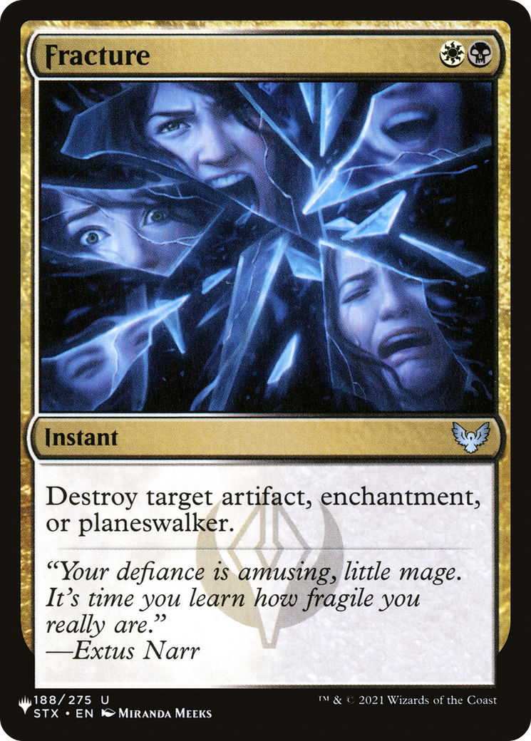 Fracture [The List Reprints] | I Want That Stuff Brandon