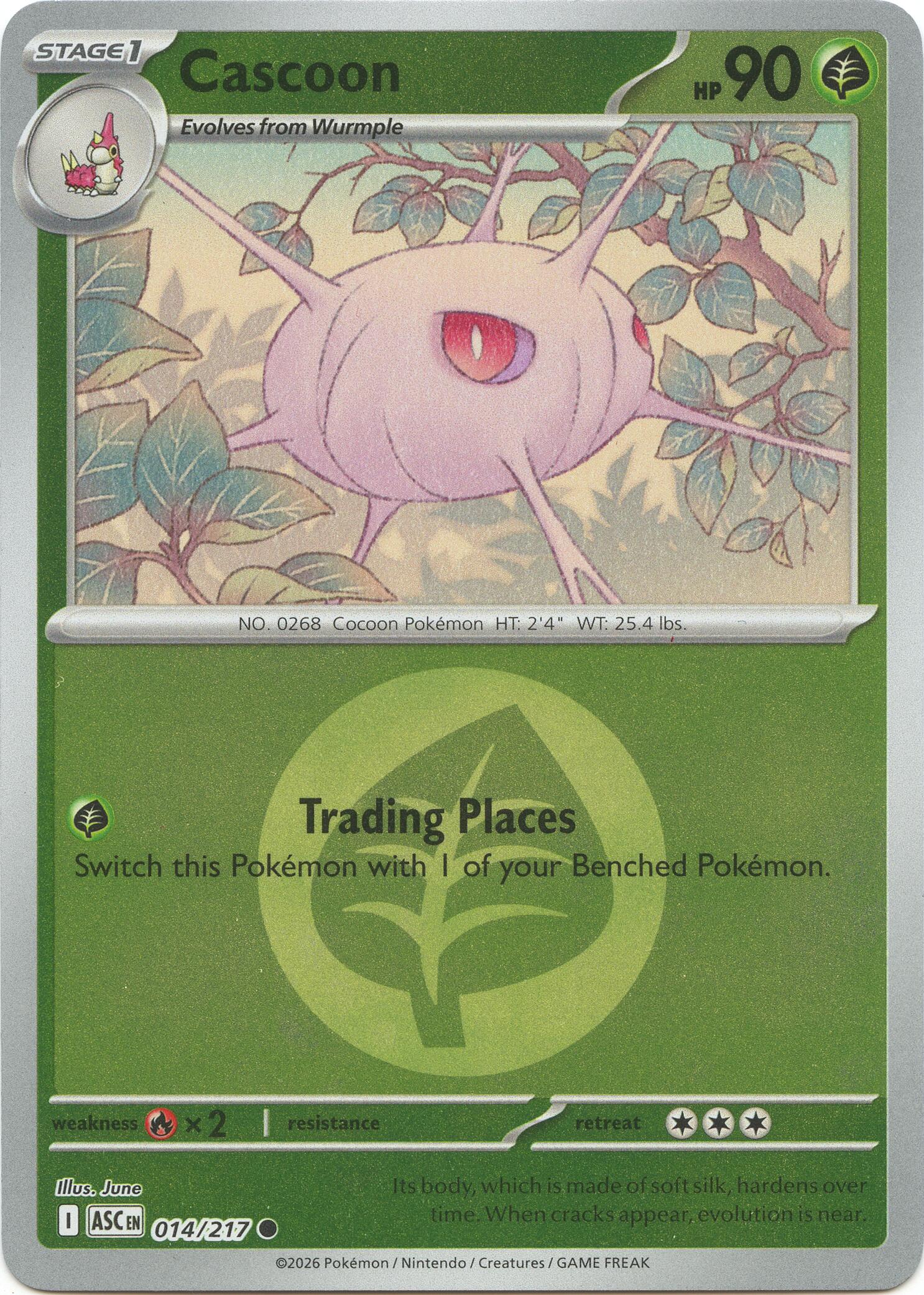 Cascoon (014/217) (Energy Symbol Pattern) [Mega Evolution: Ascended Heroes] | I Want That Stuff Brandon