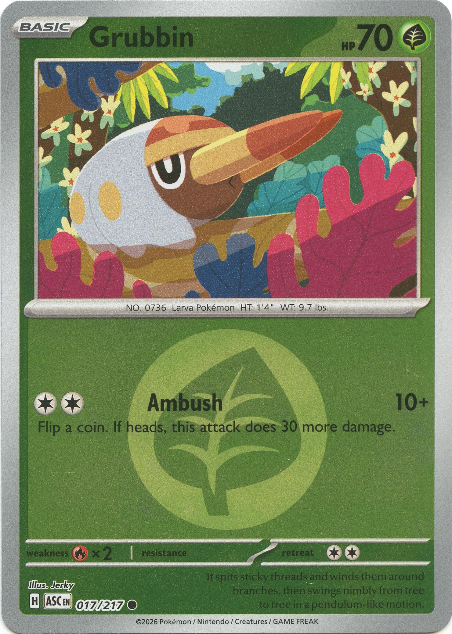 Grubbin (017/217) (Energy Symbol Pattern) [Mega Evolution: Ascended Heroes] | I Want That Stuff Brandon