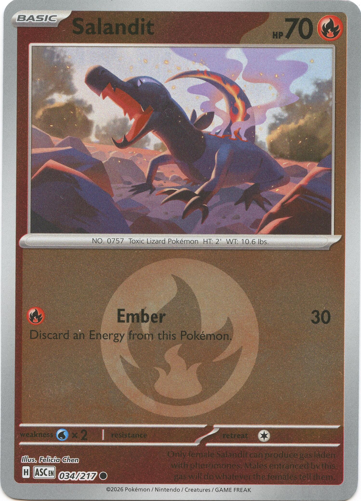 Salandit (034/217) (Energy Symbol Pattern) [Mega Evolution: Ascended Heroes] | I Want That Stuff Brandon