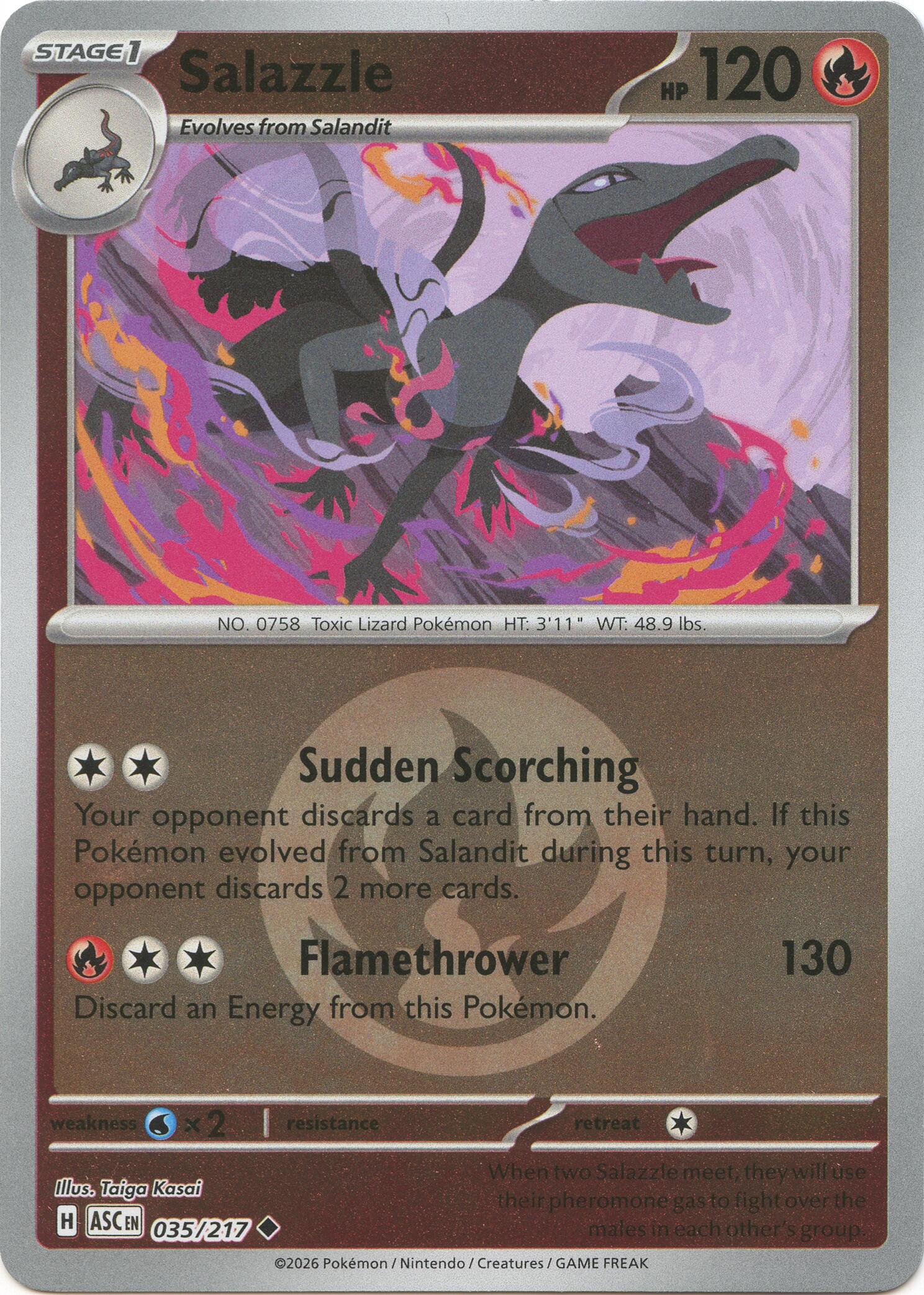 Salazzle (035/217) (Energy Symbol Pattern) [Mega Evolution: Ascended Heroes] | I Want That Stuff Brandon