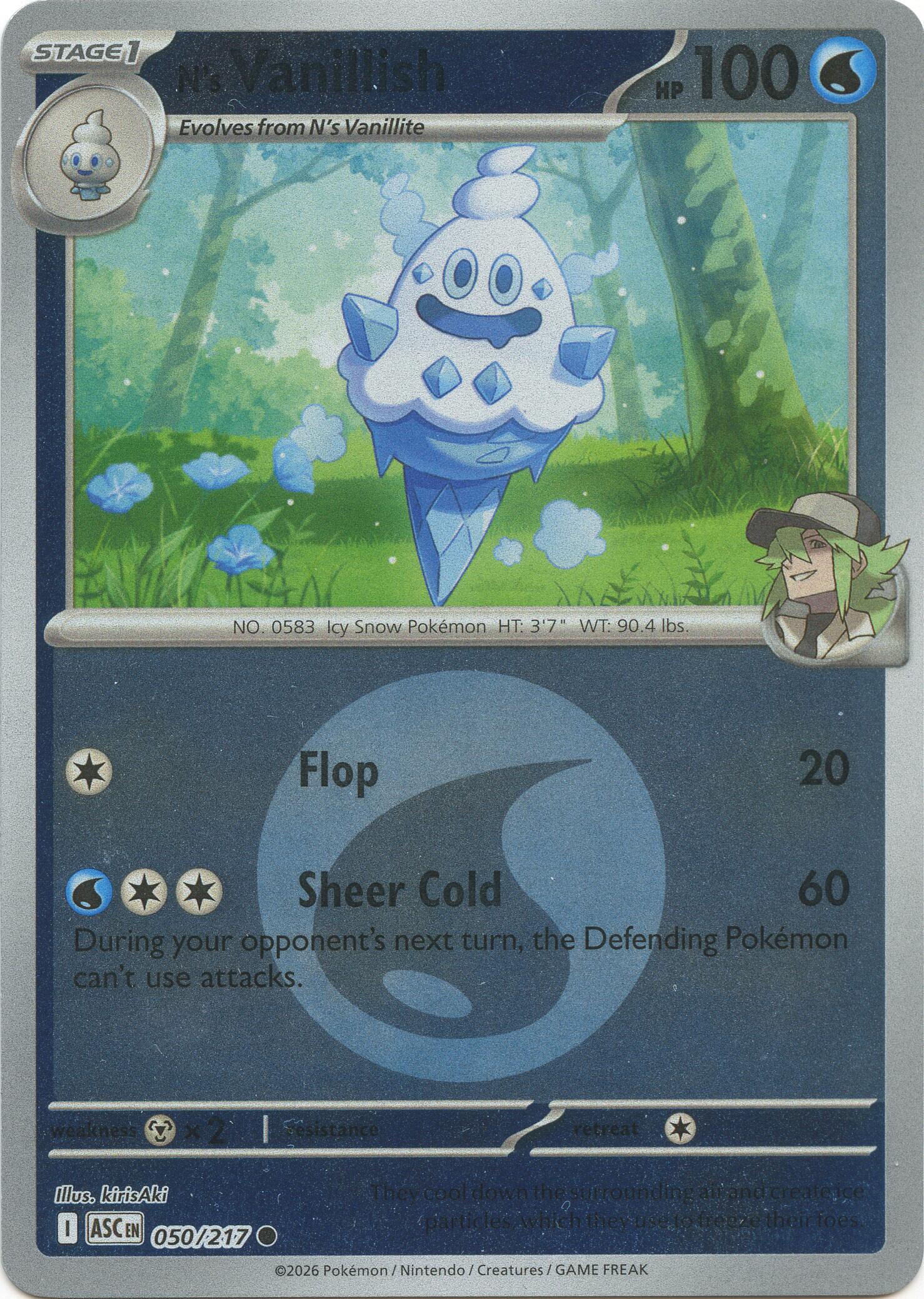 N's Vanillish (050/217) (Energy Symbol Pattern) [Mega Evolution: Ascended Heroes] | I Want That Stuff Brandon