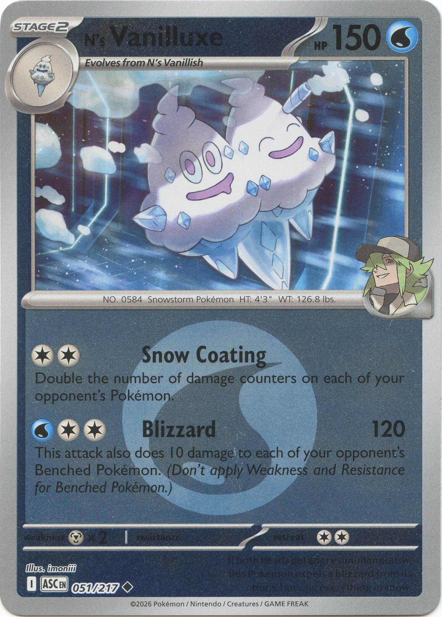 N's Vanilluxe (051/217) (Energy Symbol Pattern) [Mega Evolution: Ascended Heroes] | I Want That Stuff Brandon