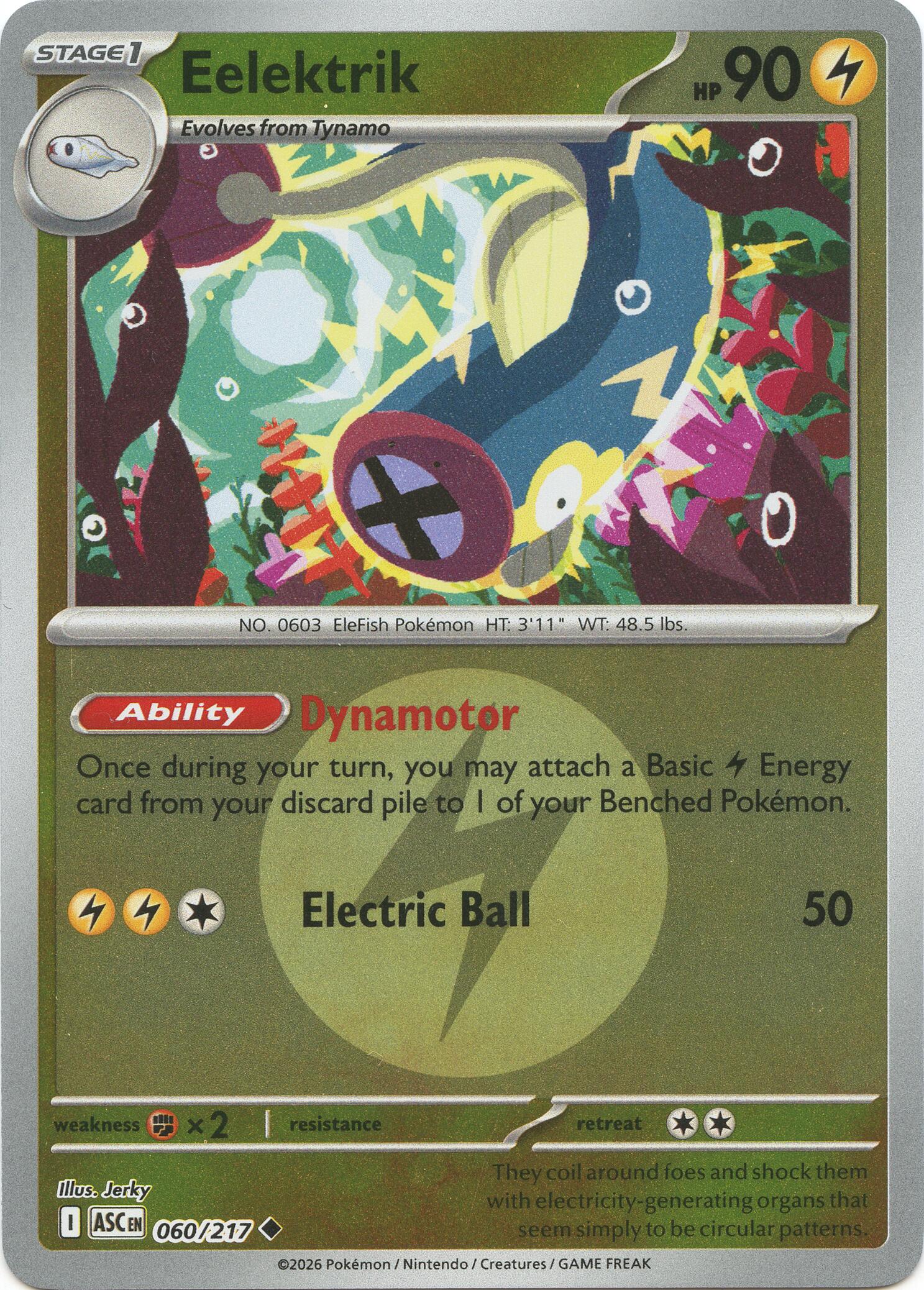 Eelektrik (060/217) (Energy Symbol Pattern) [Mega Evolution: Ascended Heroes] | I Want That Stuff Brandon