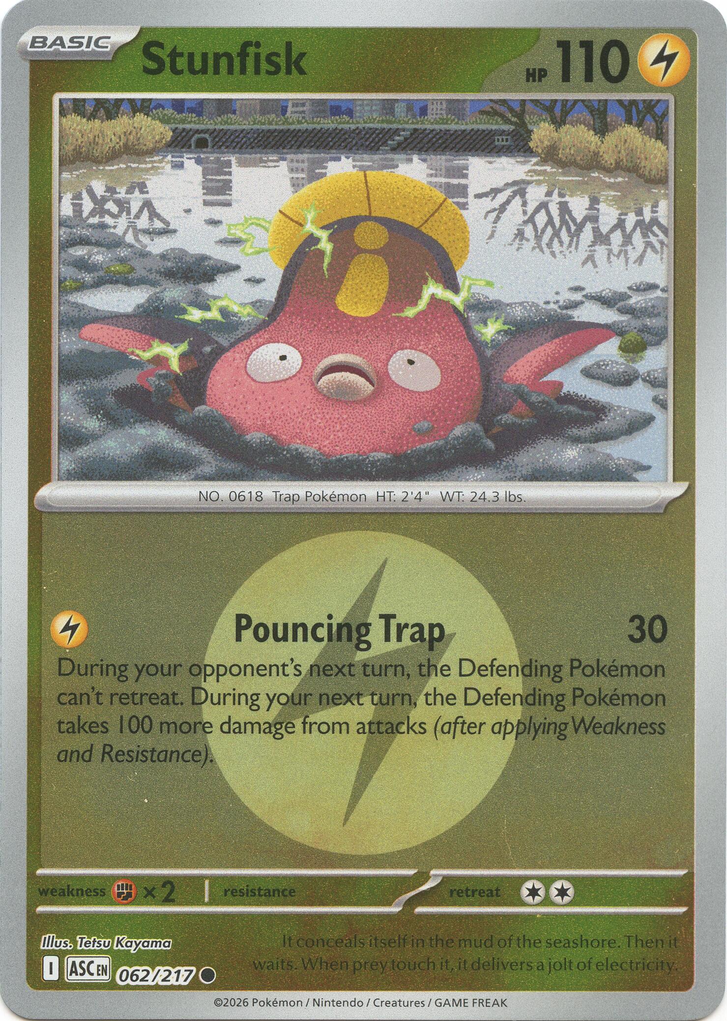 Stunfisk (062/217) (Energy Symbol Pattern) [Mega Evolution: Ascended Heroes] | I Want That Stuff Brandon