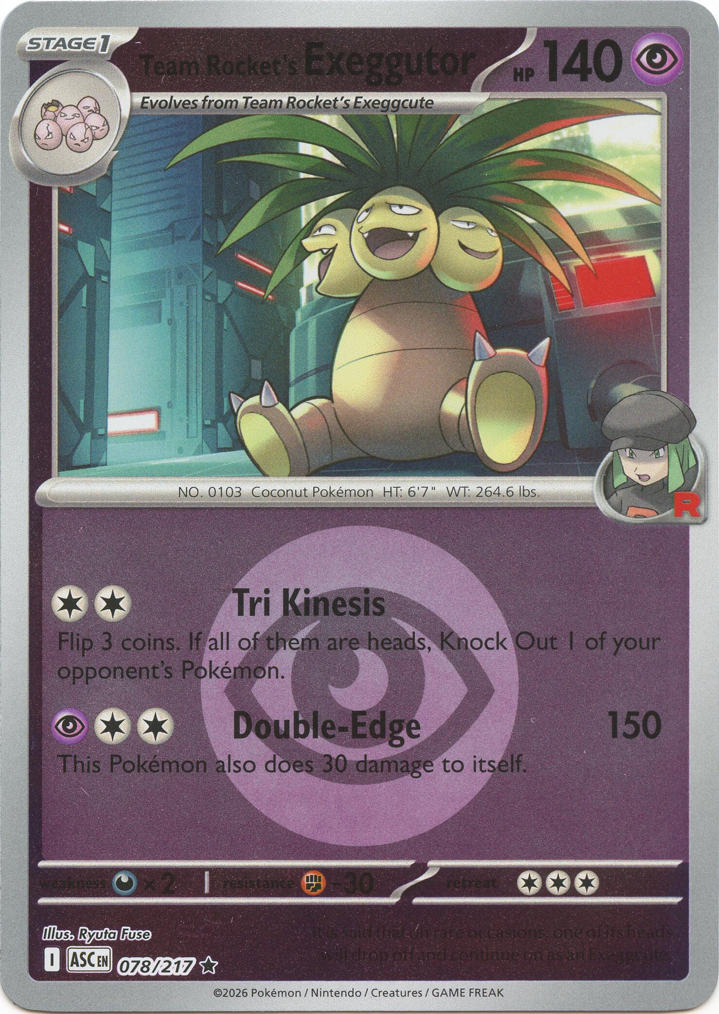 Team Rocket's Exeggutor (078/217) (Energy Symbol Pattern) [Mega Evolution: Ascended Heroes] | I Want That Stuff Brandon