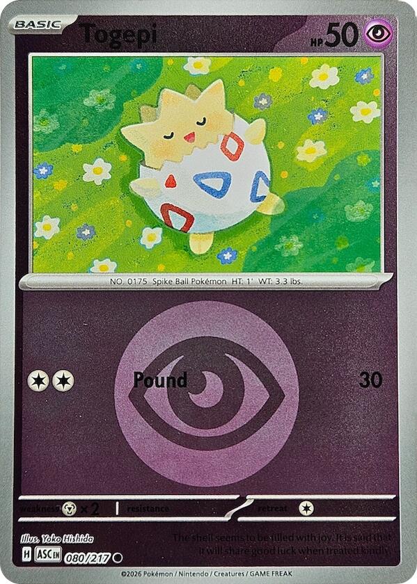 Togepi (080/217) (Energy Symbol Pattern) [Mega Evolution: Ascended Heroes] | I Want That Stuff Brandon
