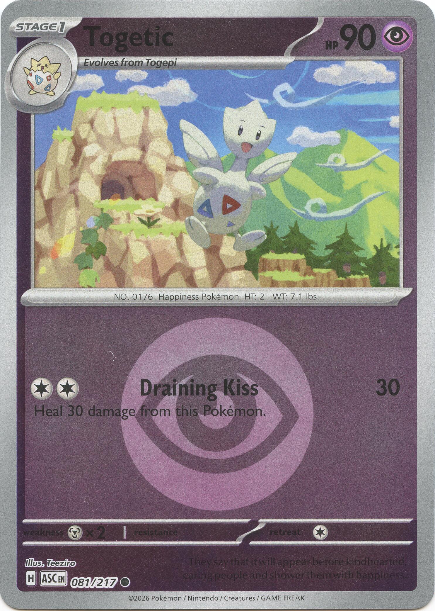 Togetic (081/217) (Energy Symbol Pattern) [Mega Evolution: Ascended Heroes] | I Want That Stuff Brandon