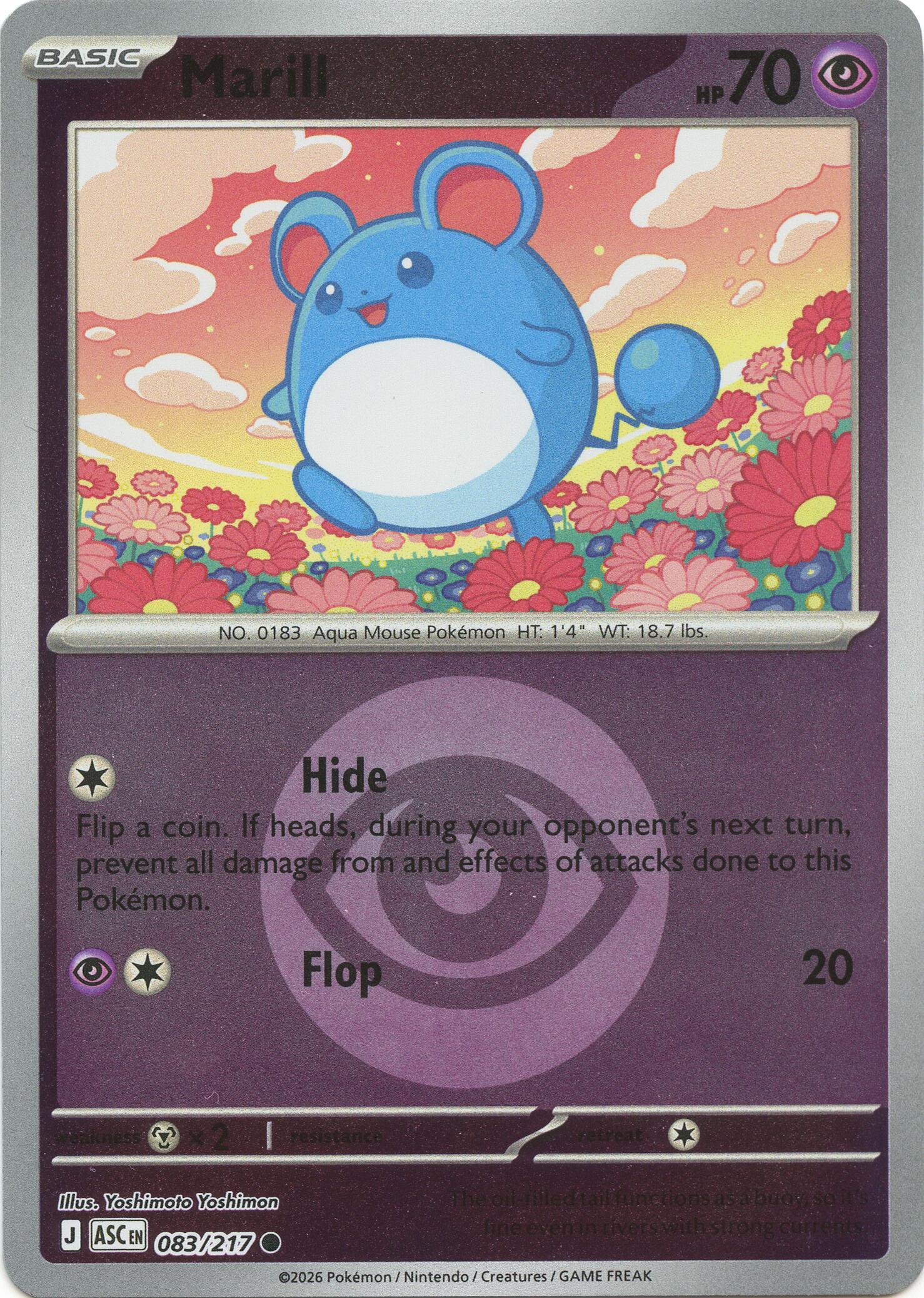 Marill (083/217) (Energy Symbol Pattern) [Mega Evolution: Ascended Heroes] | I Want That Stuff Brandon