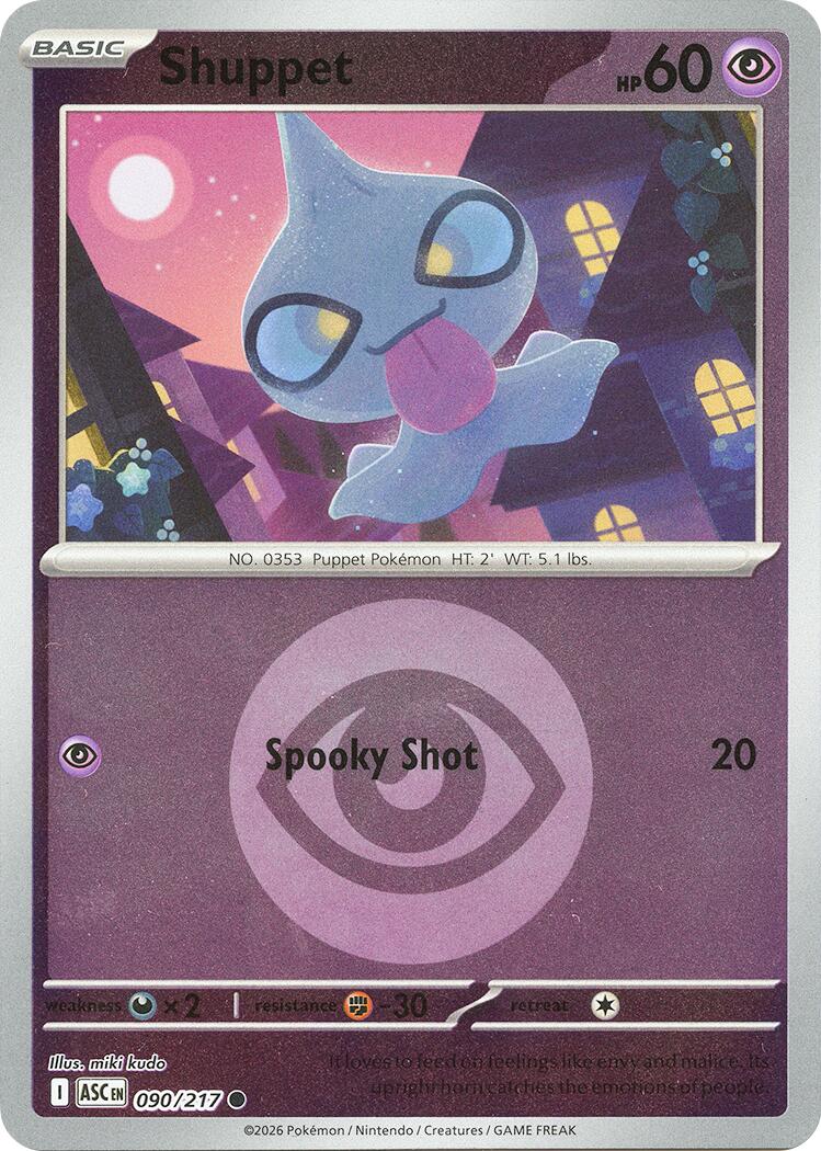 Shuppet (090/217) (Energy Symbol Pattern) [Mega Evolution: Ascended Heroes] | I Want That Stuff Brandon