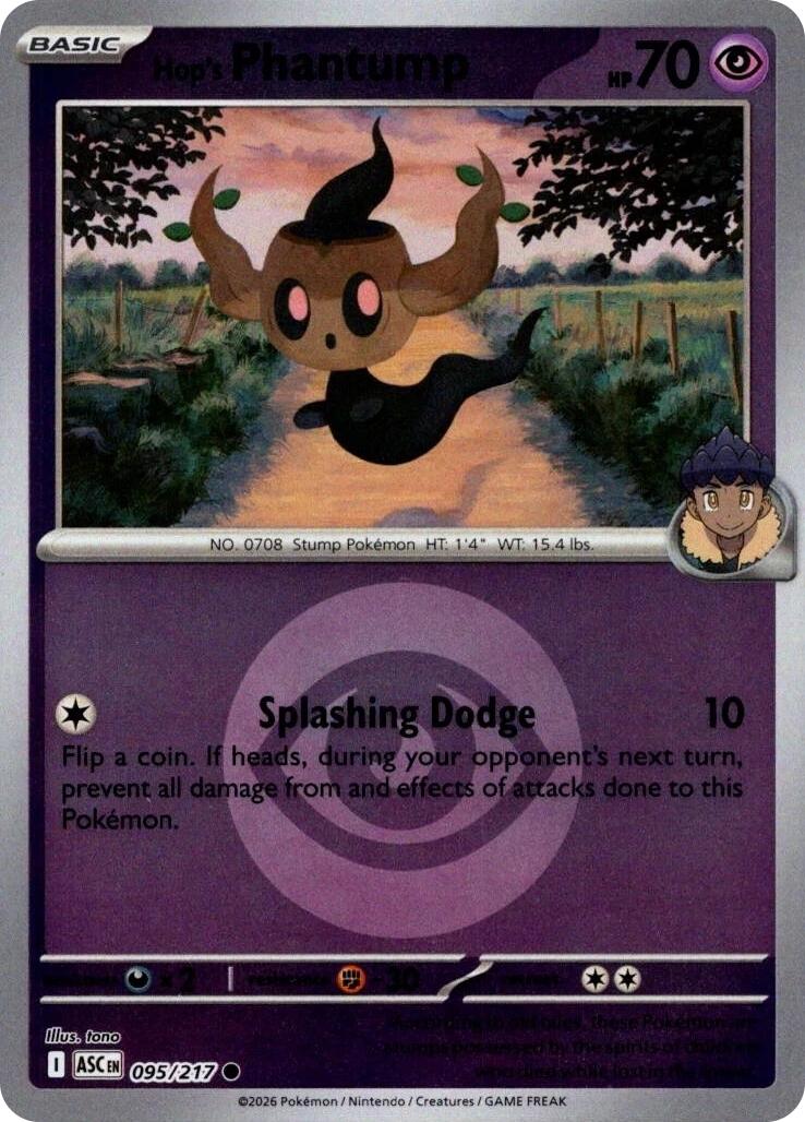 Hop's Phantump (095/217) (Energy Symbol Pattern) [Mega Evolution: Ascended Heroes] | I Want That Stuff Brandon