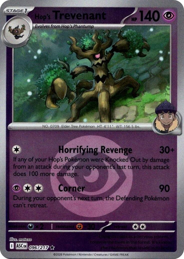 Hop's Trevenant (096/217) (Energy Symbol Pattern) [Mega Evolution: Ascended Heroes] | I Want That Stuff Brandon
