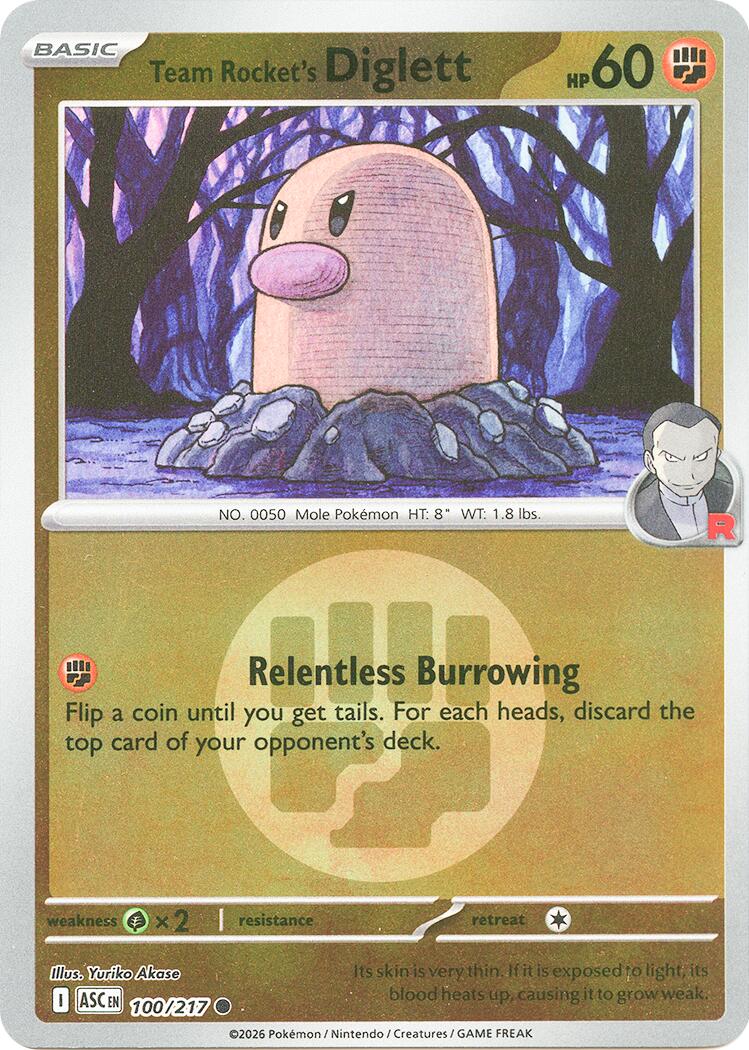Team Rocket's Diglett (100/217) (Energy Symbol Pattern) [Mega Evolution: Ascended Heroes] | I Want That Stuff Brandon
