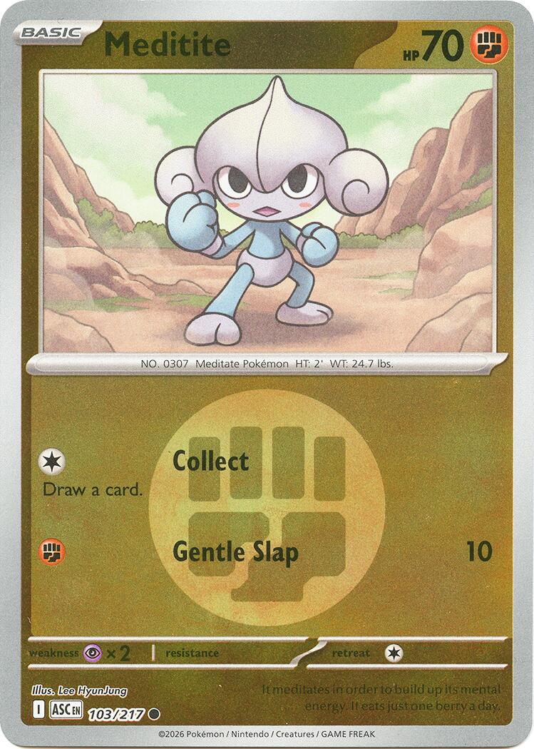 Meditite (103/217) (Energy Symbol Pattern) [Mega Evolution: Ascended Heroes] | I Want That Stuff Brandon
