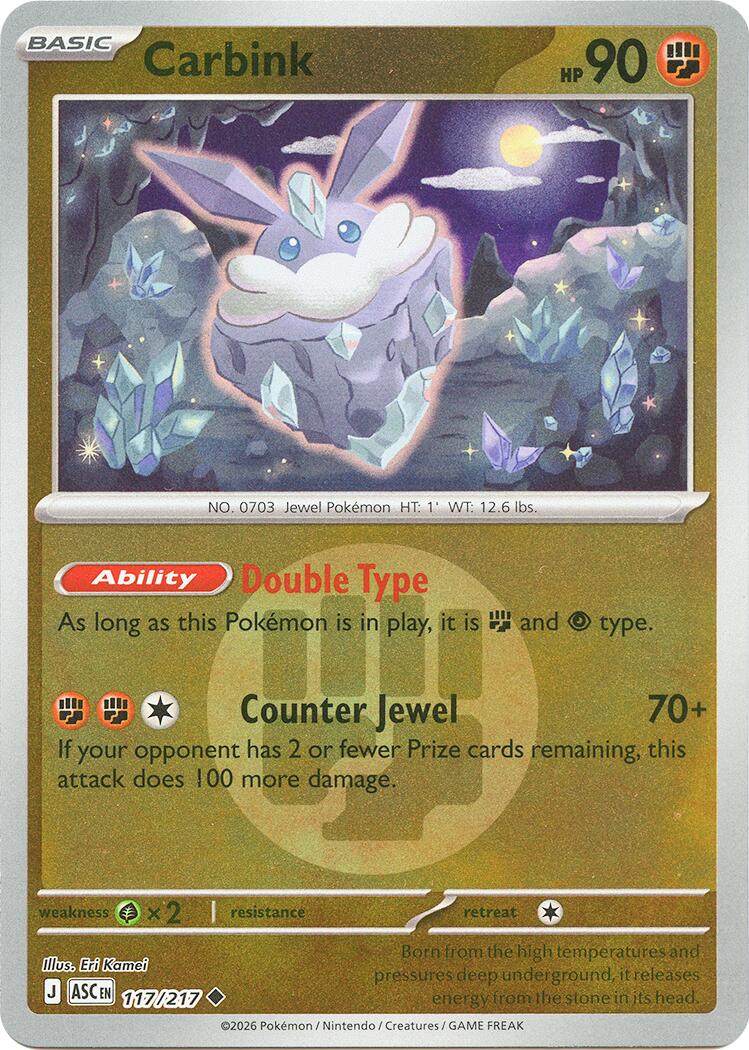 Carbink (117/217) (Energy Symbol Pattern) [Mega Evolution: Ascended Heroes] | I Want That Stuff Brandon