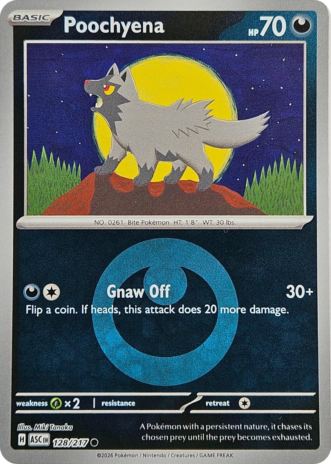 Poochyena (128/217) (Energy Symbol Pattern) [Mega Evolution: Ascended Heroes] | I Want That Stuff Brandon