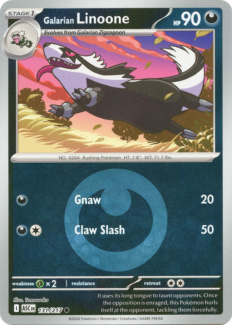 Galarian Linoone (131/217) (Energy Symbol Pattern) [Mega Evolution: Ascended Heroes] | I Want That Stuff Brandon