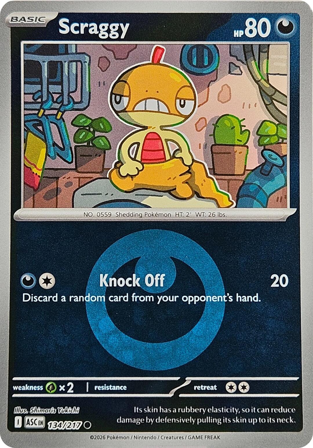 Scraggy (134/217) (Energy Symbol Pattern) [Mega Evolution: Ascended Heroes] | I Want That Stuff Brandon