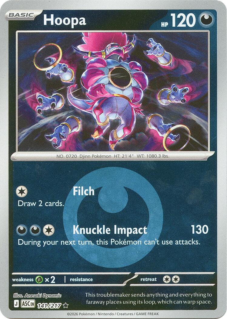 Hoopa (141/217) (Energy Symbol Pattern) [Mega Evolution: Ascended Heroes] | I Want That Stuff Brandon