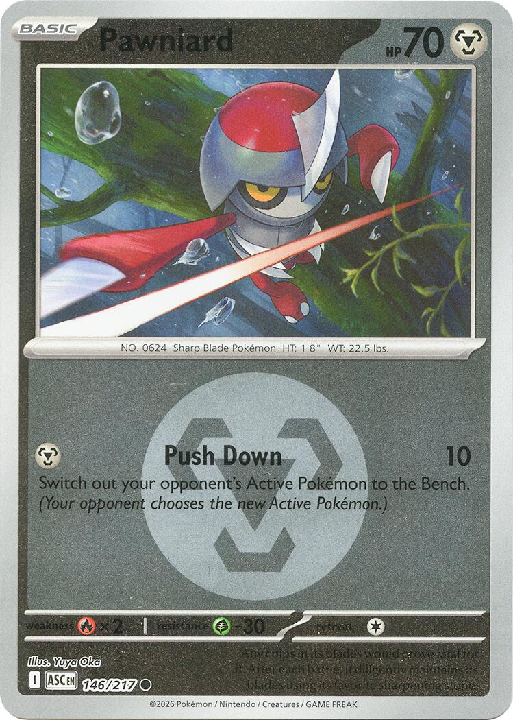 Pawniard (146/217) (Energy Symbol Pattern) [Mega Evolution: Ascended Heroes] | I Want That Stuff Brandon