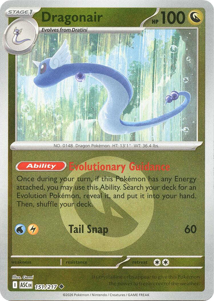 Dragonair (151/217) (Energy Symbol Pattern) [Mega Evolution: Ascended Heroes] | I Want That Stuff Brandon