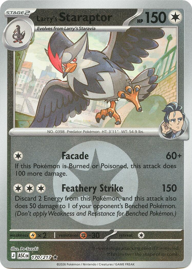 Larry's Staraptor (170/217) (Energy Symbol Pattern) [Mega Evolution: Ascended Heroes] | I Want That Stuff Brandon