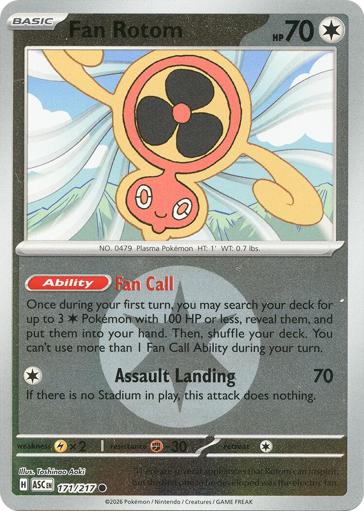 Fan Rotom (171/217) (Energy Symbol Pattern) [Mega Evolution: Ascended Heroes] | I Want That Stuff Brandon