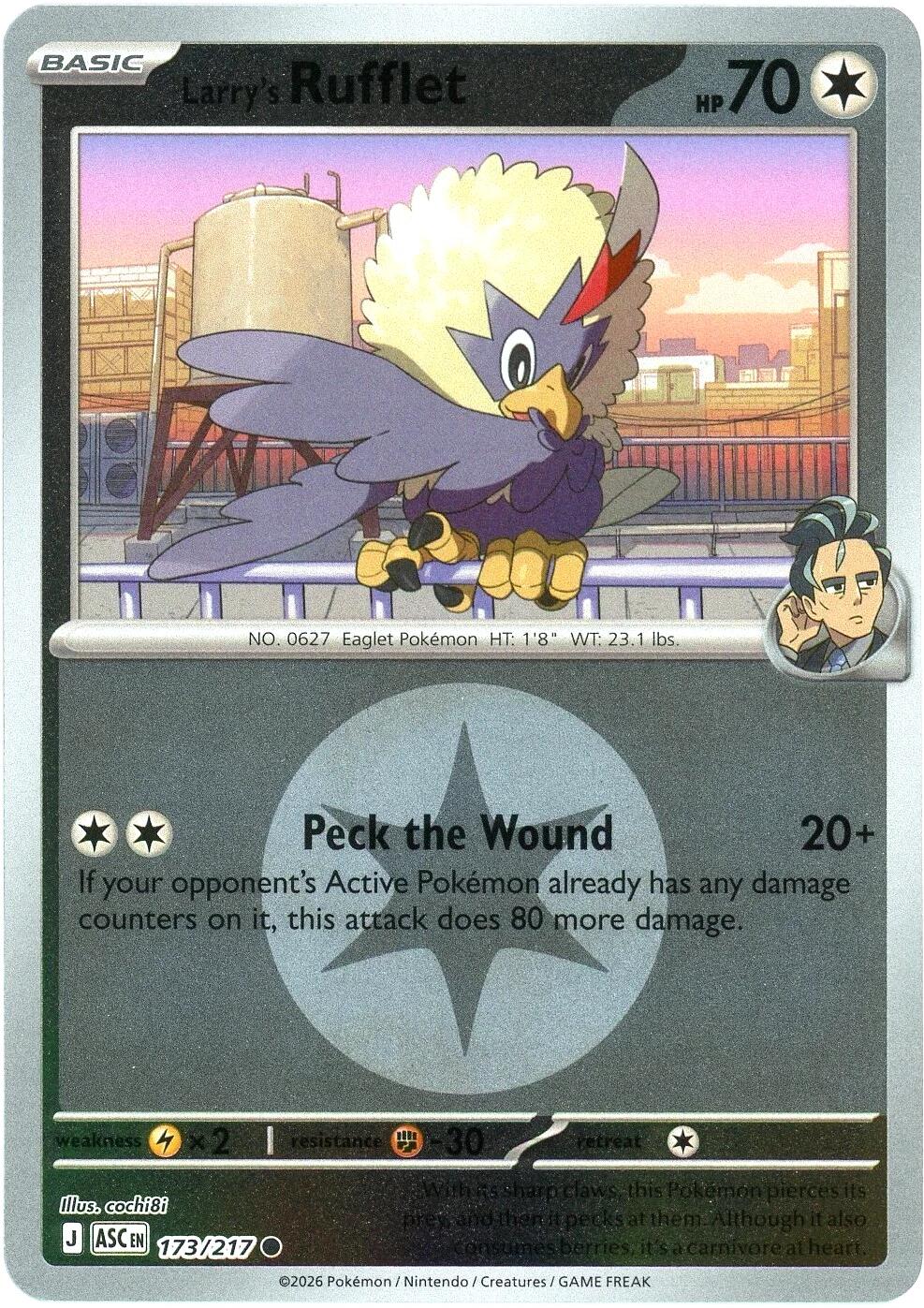 Larry's Rufflet (173/217) (Energy Symbol Pattern) [Mega Evolution: Ascended Heroes] | I Want That Stuff Brandon